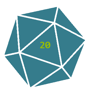 D20 die
